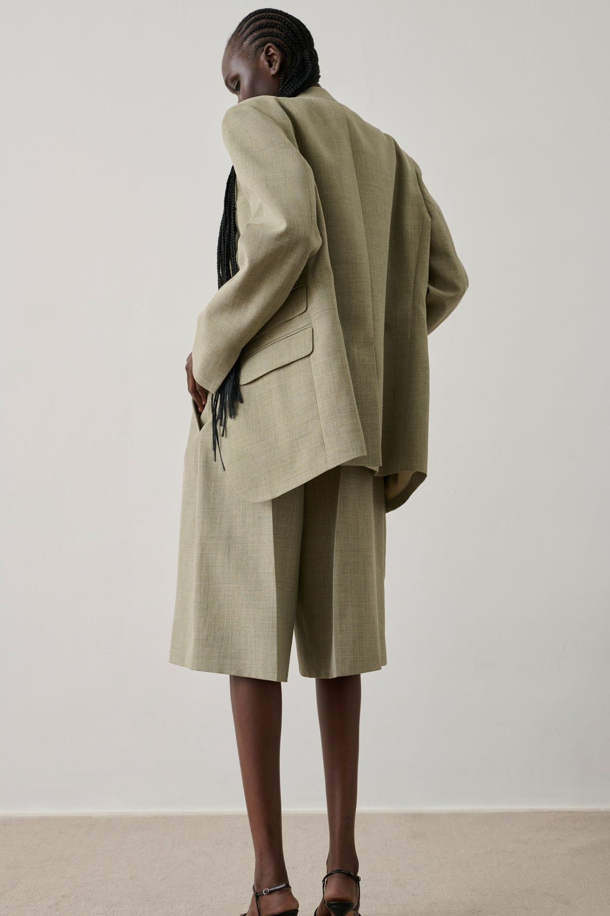 Bermuda Imogen - Amande - Coton - Femme vue 2