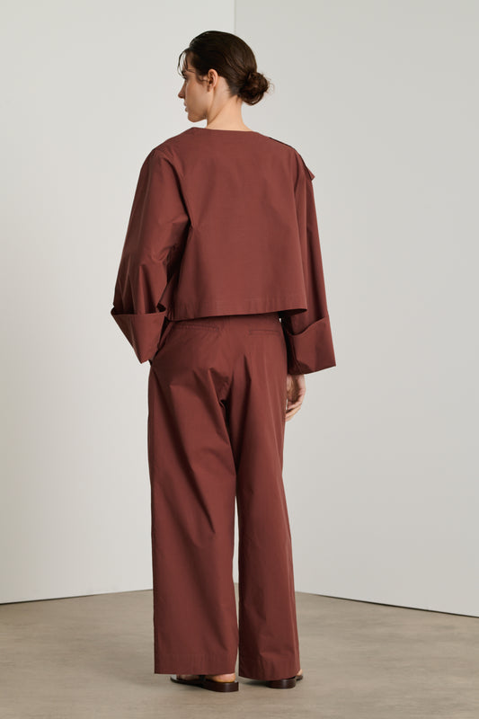 Pantalon Devy - Acajou - Coton - Femme