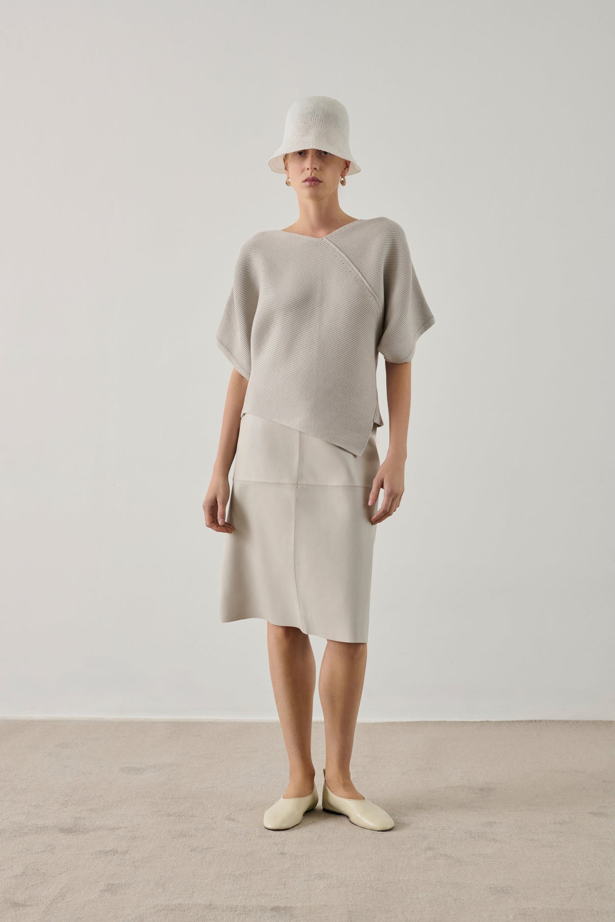 Pull Essaouira - Gris Pâle - Coton - Femme vue 1