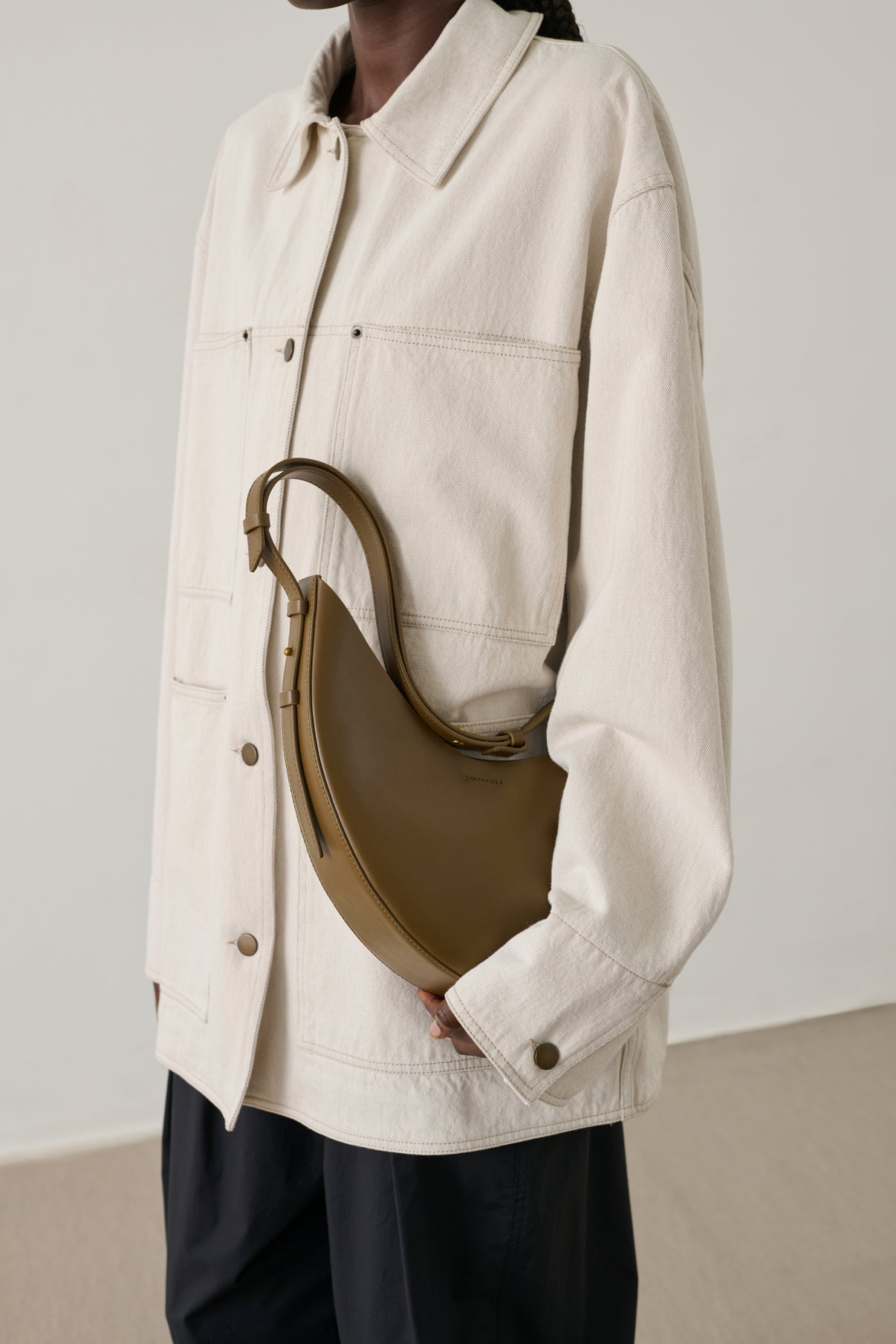 Pochette Doces - Kaki/Noir - Coton - Femme vue 2