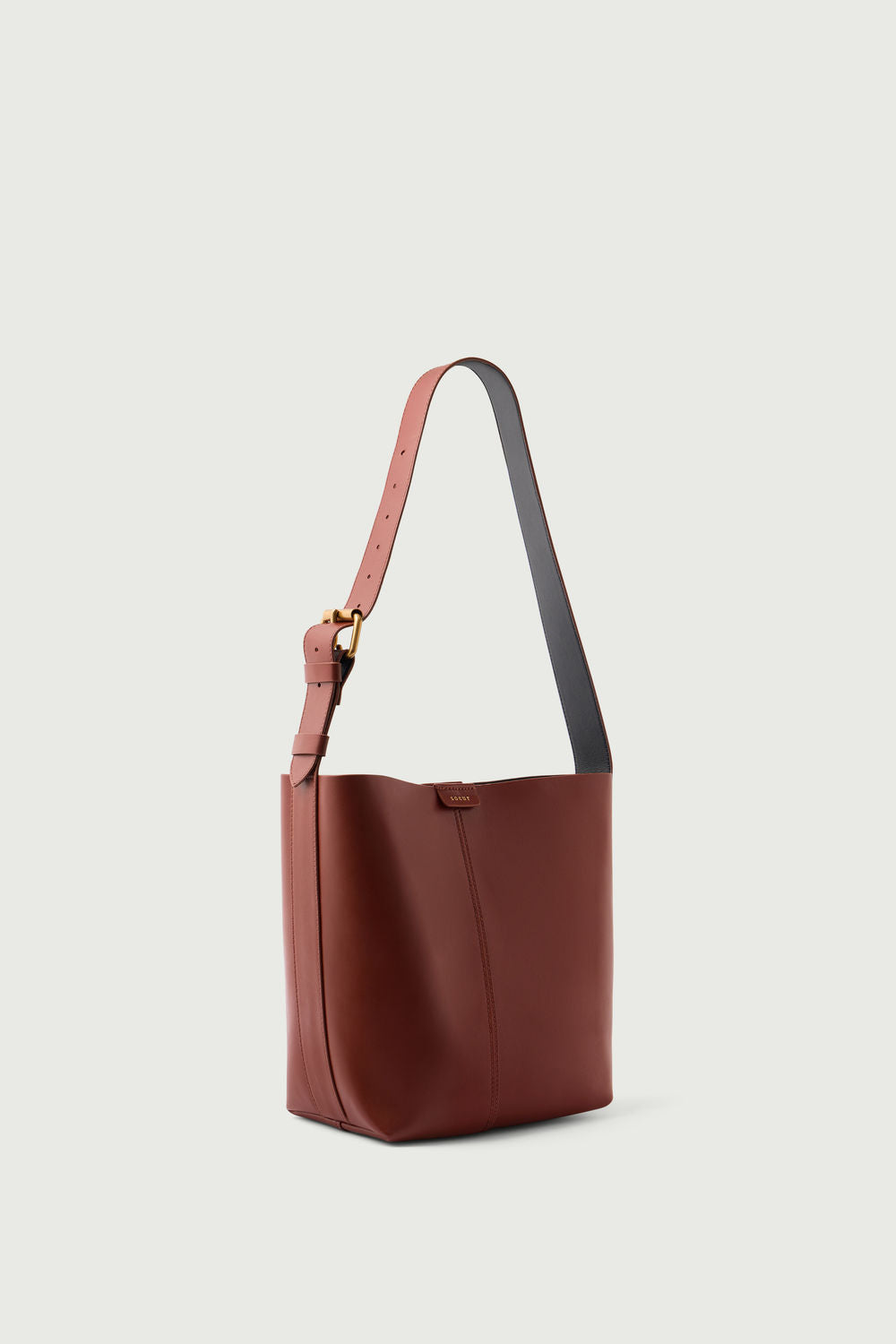 Sac Saudade Mini - Acajou/Noir - Cuir - Femme